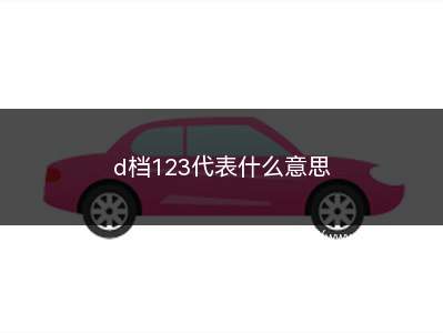 d档123代表什么意思(自动挡的车型D挡的123)