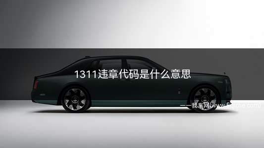 1311违章代码是什么意思(交通违章代码:1311是什么意思)