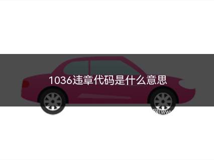 1036违章代码是什么意思(交通违章代码:1036是什么意思)