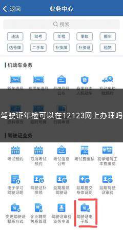 驾驶证年检可以在12123网上办理吗(驾驶证年检可以在12123网上办理。)