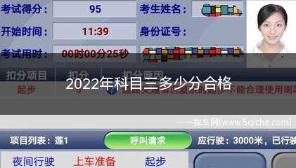 2022年科目三多少分合格(2023年科目三多少分合格)