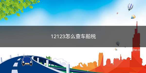 12123怎么查车船税(12123怎么查车船税电子单)